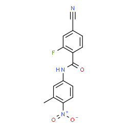 ChemSpider 2D Image | 4-Cyano-2-fluoro-N-(3-methyl-4-nitrophenyl)benzamide | C15H10FN3O3