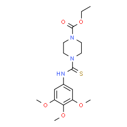 ChemSpider 2D Image | Ethyl 4-[(3,4,5-trimethoxyphenyl)carbamothioyl]-1-piperazinecarboxylate | C17H25N3O5S