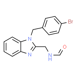 ChemSpider 2D Image | N-{[1-(4-Bromobenzyl)-1H-benzimidazol-2-yl]methyl}formamide | C16H14BrN3O