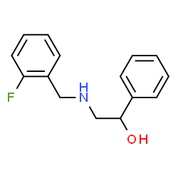 ChemSpider 2D Image | 2-[(2-Fluorobenzyl)amino]-1-phenylethanol | C15H16FNO