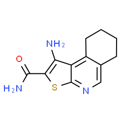 ChemSpider 2D Image | 1-AMINO-6H,7H,8H,9H-THIENO[2,3-C]ISOQUINOLINE-2-CARBOXAMIDE | C12H13N3OS