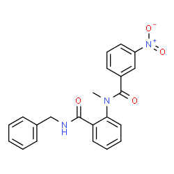 ChemSpider 2D Image | N-[2-(Benzylcarbamoyl)phenyl]-N-methyl-3-nitrobenzamide | C22H19N3O4
