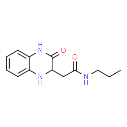 ChemSpider 2D Image | 2-(3-Oxo-1,2,3,4-tetrahydro-2-quinoxalinyl)-N-propylacetamide | C13H17N3O2