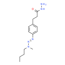ChemSpider 2D Image | 3-{4-[(1E)-3-Butyl-3-methyl-1-triazen-1-yl]phenyl}propanehydrazide | C14H23N5O