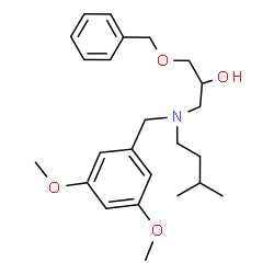ChemSpider 2D Image | 1-(Benzyloxy)-3-[(3,5-dimethoxybenzyl)(3-methylbutyl)amino]-2-propanol | C24H35NO4