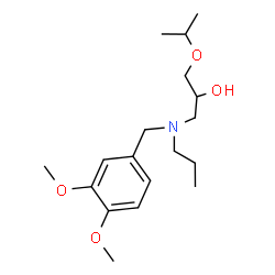 ChemSpider 2D Image | 1-[(3,4-Dimethoxybenzyl)(propyl)amino]-3-isopropoxy-2-propanol | C18H31NO4