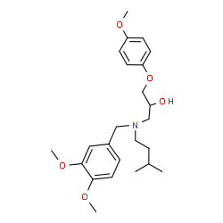 ChemSpider 2D Image | 1-[(3,4-Dimethoxybenzyl)(3-methylbutyl)amino]-3-(4-methoxyphenoxy)-2-propanol | C24H35NO5
