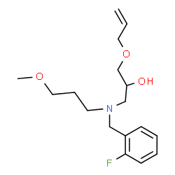 ChemSpider 2D Image | 1-(Allyloxy)-3-[(2-fluorobenzyl)(3-methoxypropyl)amino]-2-propanol | C17H26FNO3