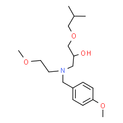 ChemSpider 2D Image | 1-Isobutoxy-3-[(4-methoxybenzyl)(2-methoxyethyl)amino]-2-propanol | C18H31NO4