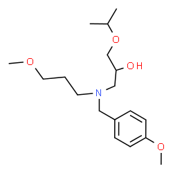ChemSpider 2D Image | 1-Isopropoxy-3-[(4-methoxybenzyl)(3-methoxypropyl)amino]-2-propanol | C18H31NO4