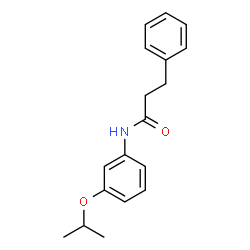 ChemSpider 2D Image | N-(3-Isopropoxyphenyl)-3-phenylpropanamide | C18H21NO2