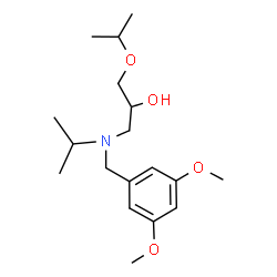 ChemSpider 2D Image | 1-[(3,5-Dimethoxybenzyl)(isopropyl)amino]-3-isopropoxy-2-propanol | C18H31NO4