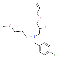 ChemSpider 2D Image | 1-(Allyloxy)-3-[(4-fluorobenzyl)(3-methoxypropyl)amino]-2-propanol | C17H26FNO3