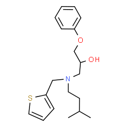 ChemSpider 2D Image | 1-[(3-Methylbutyl)(2-thienylmethyl)amino]-3-phenoxy-2-propanol | C19H27NO2S