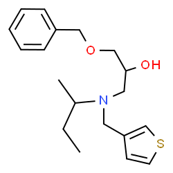 ChemSpider 2D Image | 1-(Benzyloxy)-3-[sec-butyl(3-thienylmethyl)amino]-2-propanol | C19H27NO2S