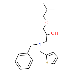 ChemSpider 2D Image | 1-[Benzyl(2-thienylmethyl)amino]-3-isobutoxy-2-propanol | C19H27NO2S
