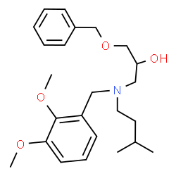 ChemSpider 2D Image | 1-(Benzyloxy)-3-[(2,3-dimethoxybenzyl)(3-methylbutyl)amino]-2-propanol | C24H35NO4