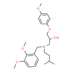 ChemSpider 2D Image | 1-[(2,3-Dimethoxybenzyl)(3-methylbutyl)amino]-3-(4-methoxyphenoxy)-2-propanol | C24H35NO5