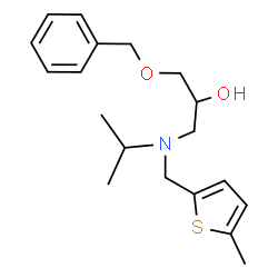 ChemSpider 2D Image | 1-(Benzyloxy)-3-{isopropyl[(5-methyl-2-thienyl)methyl]amino}-2-propanol | C19H27NO2S