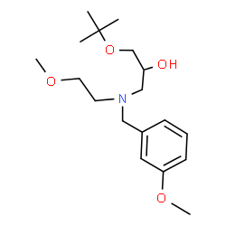 ChemSpider 2D Image | 1-[(3-Methoxybenzyl)(2-methoxyethyl)amino]-3-[(2-methyl-2-propanyl)oxy]-2-propanol | C18H31NO4