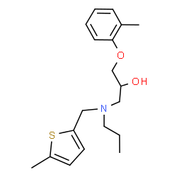 ChemSpider 2D Image | 1-(2-Methylphenoxy)-3-{[(5-methyl-2-thienyl)methyl](propyl)amino}-2-propanol | C19H27NO2S