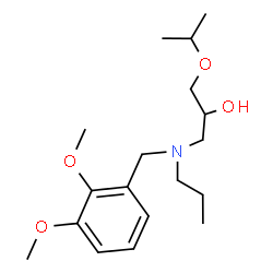 ChemSpider 2D Image | 1-[(2,3-Dimethoxybenzyl)(propyl)amino]-3-isopropoxy-2-propanol | C18H31NO4