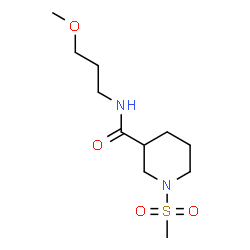 ChemSpider 2D Image | N-(3-Methoxypropyl)-1-(methylsulfonyl)-3-piperidinecarboxamide | C11H22N2O4S