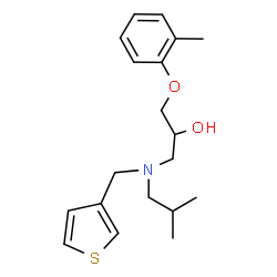 ChemSpider 2D Image | 1-[Isobutyl(3-thienylmethyl)amino]-3-(2-methylphenoxy)-2-propanol | C19H27NO2S