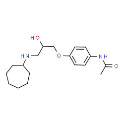ChemSpider 2D Image | N-{4-[3-(Cycloheptylamino)-2-hydroxypropoxy]phenyl}acetamide | C18H28N2O3