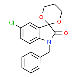 ChemSpider 2D Image | 1'-Benzyl-5'-chlorospiro[1,3-dioxane-2,3'-indol]-2'(1'H)-one | C18H16ClNO3