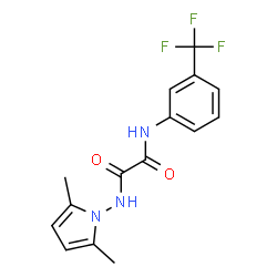 ChemSpider 2D Image | N-(2,5-Dimethyl-1H-pyrrol-1-yl)-N'-[3-(trifluoromethyl)phenyl]ethanediamide | C15H14F3N3O2
