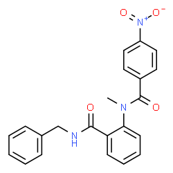 ChemSpider 2D Image | N-[2-(Benzylcarbamoyl)phenyl]-N-methyl-4-nitrobenzamide | C22H19N3O4