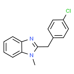 ChemSpider 2D Image | 2-(4-Chlorobenzyl)-1-methyl-1H-benzimidazole | C15H13ClN2