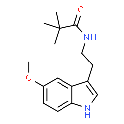 ChemSpider 2D Image | N-[2-(5-Methoxy-1H-indol-3-yl)ethyl]-2,2-dimethylpropanamide | C16H22N2O2