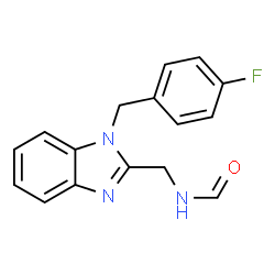 ChemSpider 2D Image | N-{[1-(4-Fluorobenzyl)-1H-benzimidazol-2-yl]methyl}formamide | C16H14FN3O