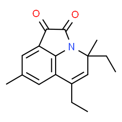 ChemSpider 2D Image | 4,6-Diethyl-4,8-dimethyl-4H-pyrrolo[3,2,1-ij]quinoline-1,2-dione | C17H19NO2