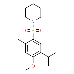 ChemSpider 2D Image | 1-[(5-Isopropyl-4-methoxy-2-methylphenyl)sulfonyl]piperidine | C16H25NO3S