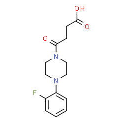 ChemSpider 2D Image | 4-[4-(2-Fluorophenyl)-1-piperazinyl]-4-oxobutanoic acid | C14H17FN2O3