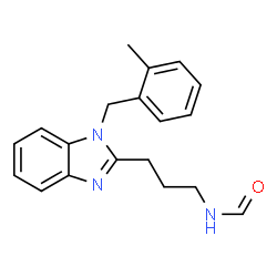 ChemSpider 2D Image | N-{3-[1-(2-Methylbenzyl)-1H-benzimidazol-2-yl]propyl}formamide | C19H21N3O