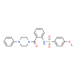 ChemSpider 2D Image | 4-Methoxy-N-{2-[(4-phenyl-1-piperazinyl)carbonyl]phenyl}benzenesulfonamide | C24H25N3O4S