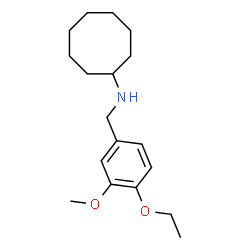 ChemSpider 2D Image | N-(4-Ethoxy-3-methoxybenzyl)cyclooctanamine | C18H29NO2
