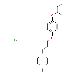 ChemSpider 2D Image | 1-[3-(4-sec-Butoxyphenoxy)propyl]-4-methylpiperazine hydrochloride (1:1) | C18H31ClN2O2