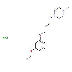 ChemSpider 2D Image | 1-Methyl-4-[4-(3-propoxyphenoxy)butyl]piperazine hydrochloride (1:1) | C18H31ClN2O2