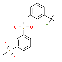 ChemSpider 2D Image | 3-(Methylsulfonyl)-N-[3-(trifluoromethyl)phenyl]benzenesulfonamide | C14H12F3NO4S2