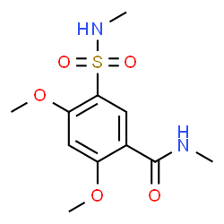 ChemSpider 2D Image | 2,4-Dimethoxy-N-methyl-5-(methylsulfamoyl)benzamide | C11H16N2O5S