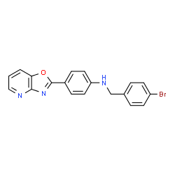 ChemSpider 2D Image | N-(4-Bromobenzyl)-4-([1,3]oxazolo[4,5-b]pyridin-2-yl)aniline | C19H14BrN3O