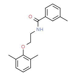 ChemSpider 2D Image | N-[2-(2,6-Dimethylphenoxy)ethyl]-3-methylbenzamide | C18H21NO2
