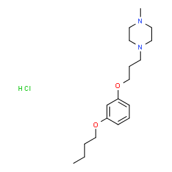 ChemSpider 2D Image | 1-[3-(3-Butoxyphenoxy)propyl]-4-methylpiperazine hydrochloride (1:1) | C18H31ClN2O2