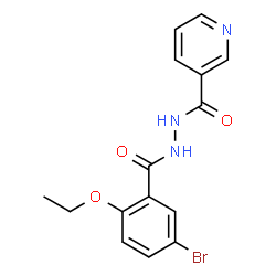 ChemSpider 2D Image | N'-(5-Bromo-2-ethoxybenzoyl)nicotinohydrazide | C15H14BrN3O3