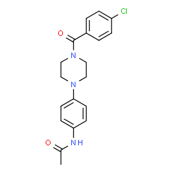 ChemSpider 2D Image | N-{4-[4-(4-Chlorobenzoyl)-1-piperazinyl]phenyl}acetamide | C19H20ClN3O2